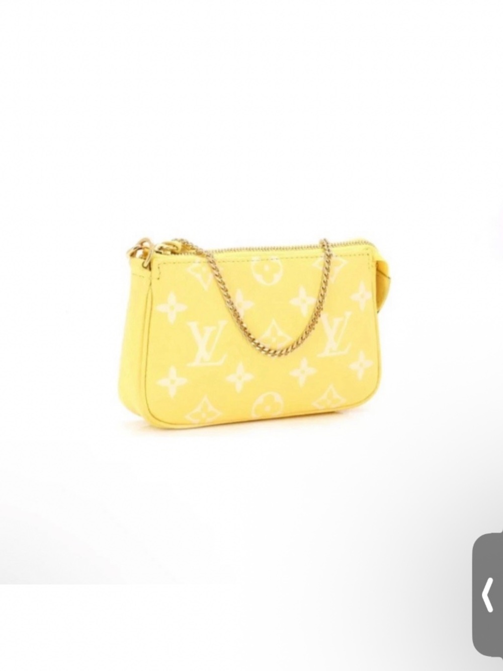 Lemon mini pochette empriente leather